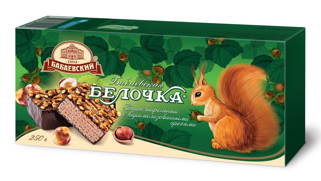 Tort Belochka – Chocolate Wafer With Nut & Chocolate Filling With Crushed Hazelnuts